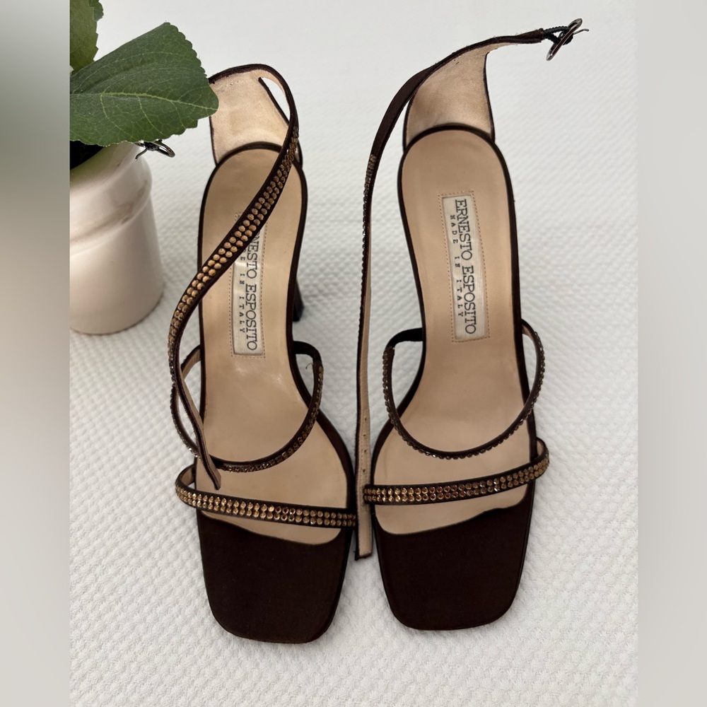 Brown Strappy Heels
